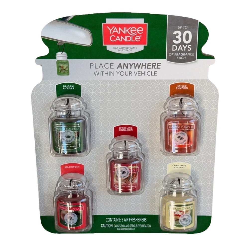 Yankee Candle Holiday Car Jar Ultimate Multipack Air Freshener Assorted Scents